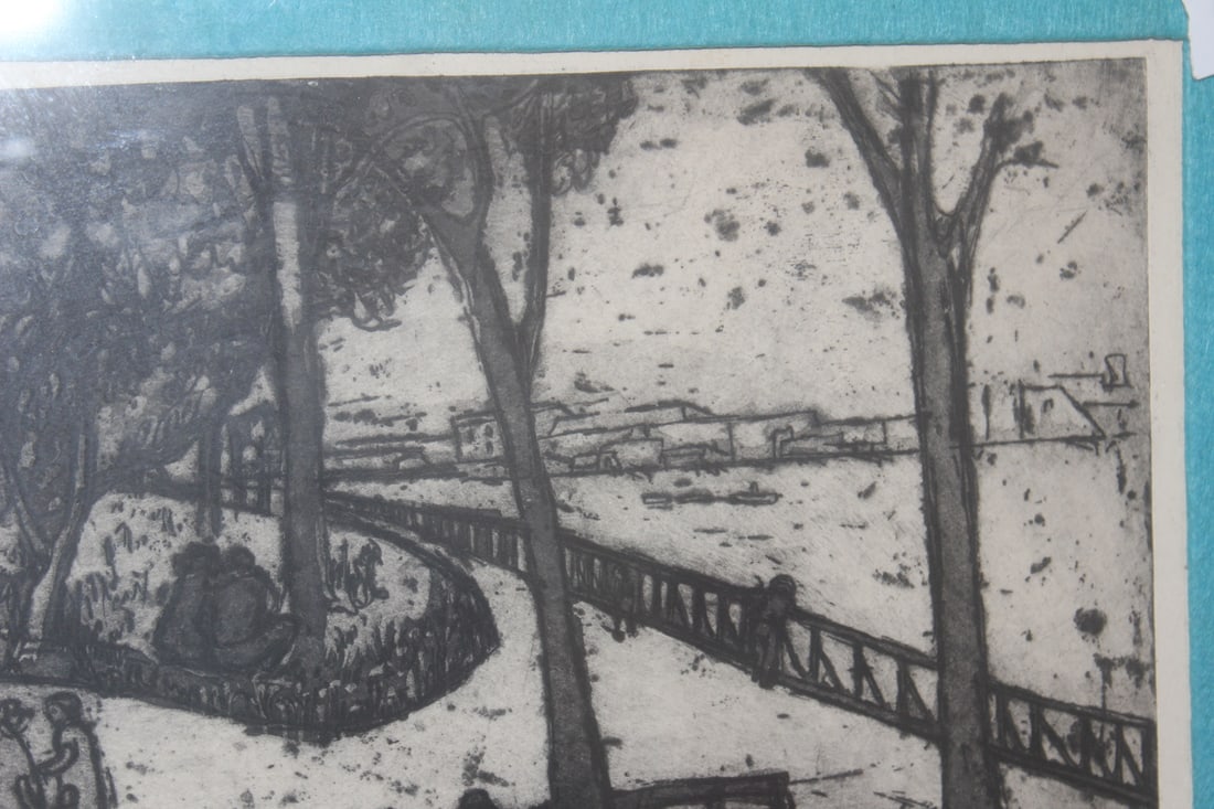 Jack Bilander 1957 Etching "By The River" - 6