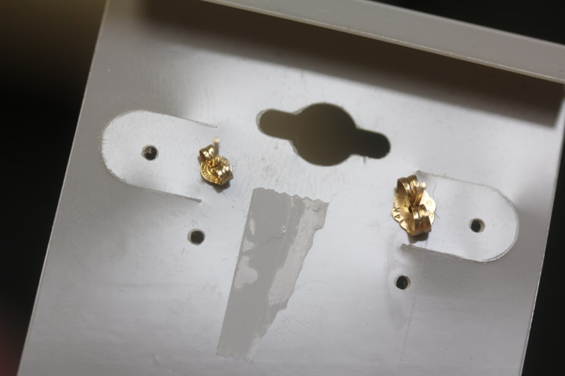 Pair of 14Kt and CZ Earrings - 2