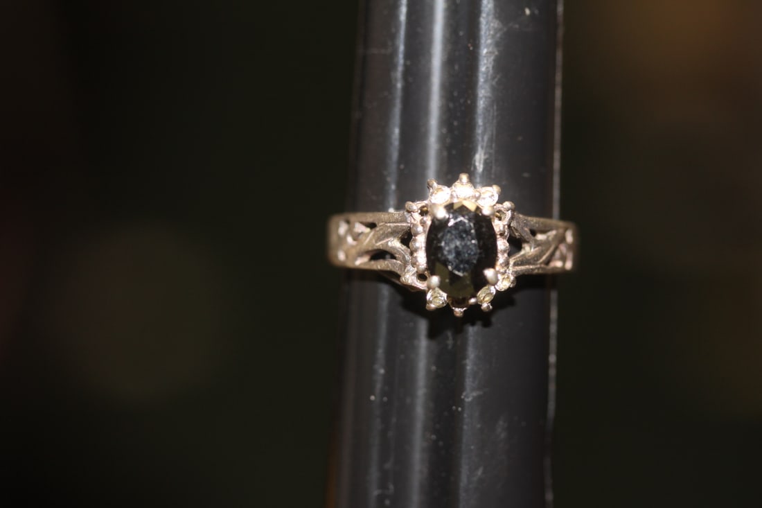 Sterling and Gemstone/Quartz Ring: as shown