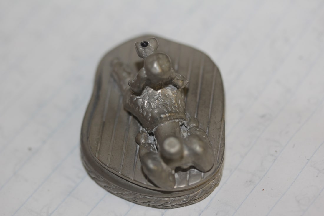 Miniature Pewter Poodle Figurine - 6