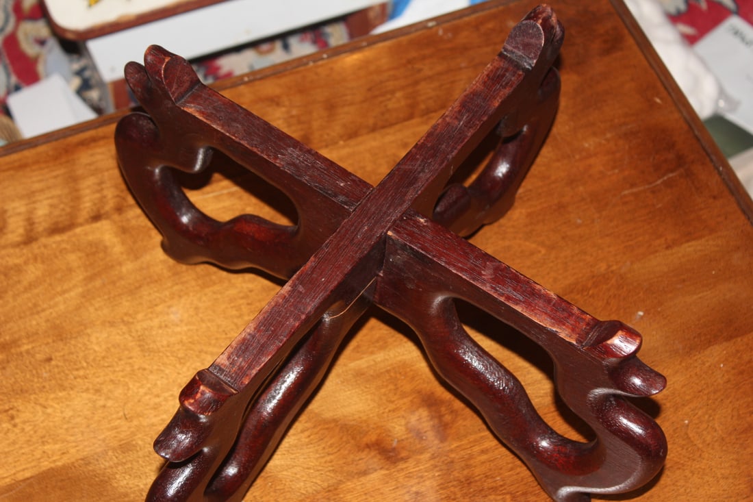 Vintage Chinese Wooden Stand - 3