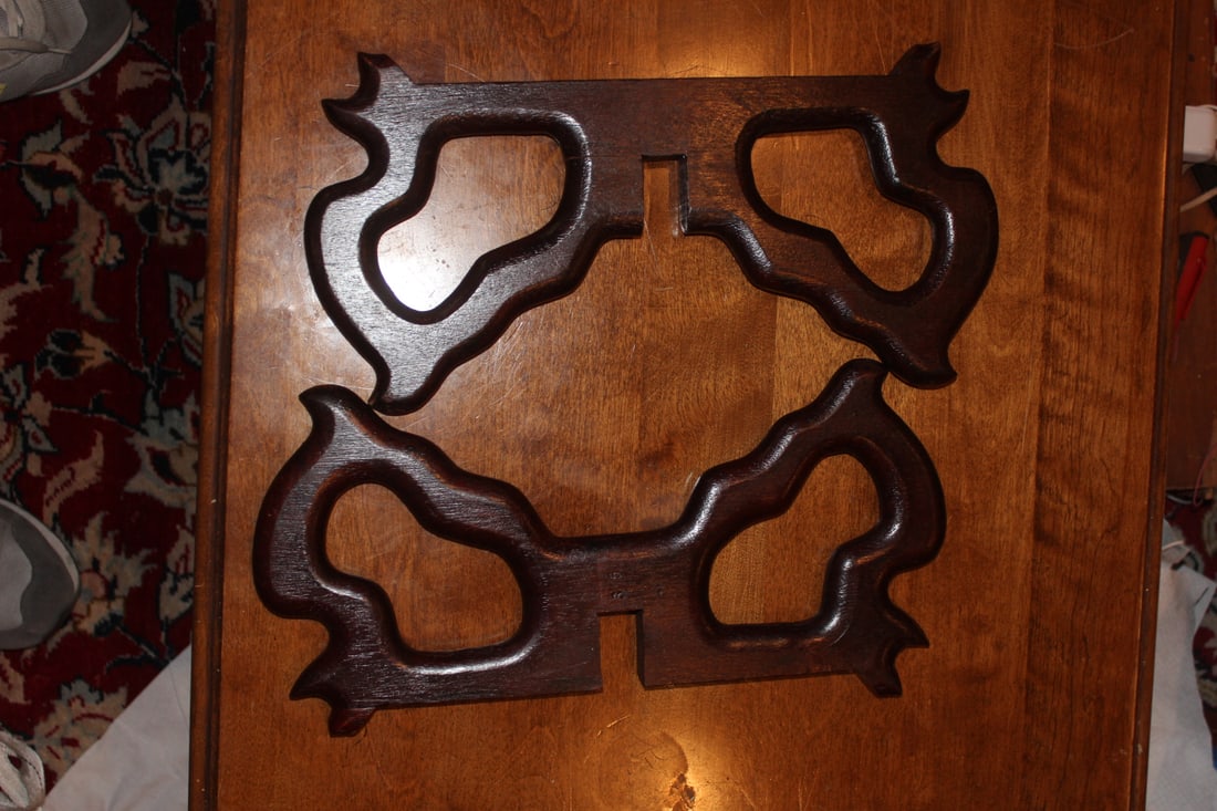 Vintage Chinese Wooden Stand - 4