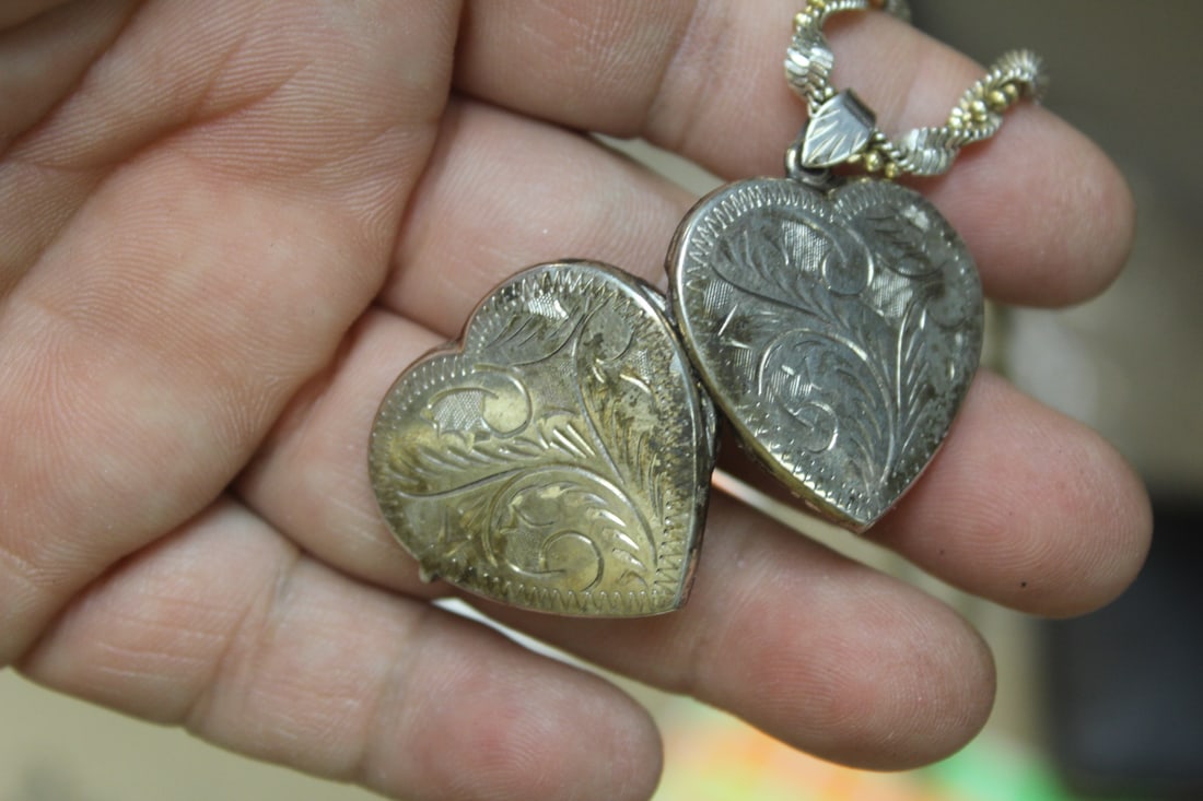 Marked 925 Sterling Locket Necklace - 3