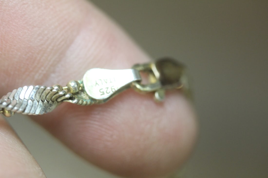 Marked 925 Sterling Locket Necklace - 5
