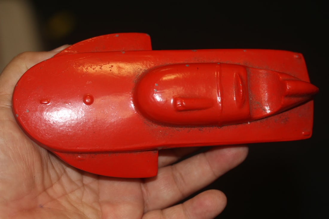 Vintage Cast Iron Race Car - 5