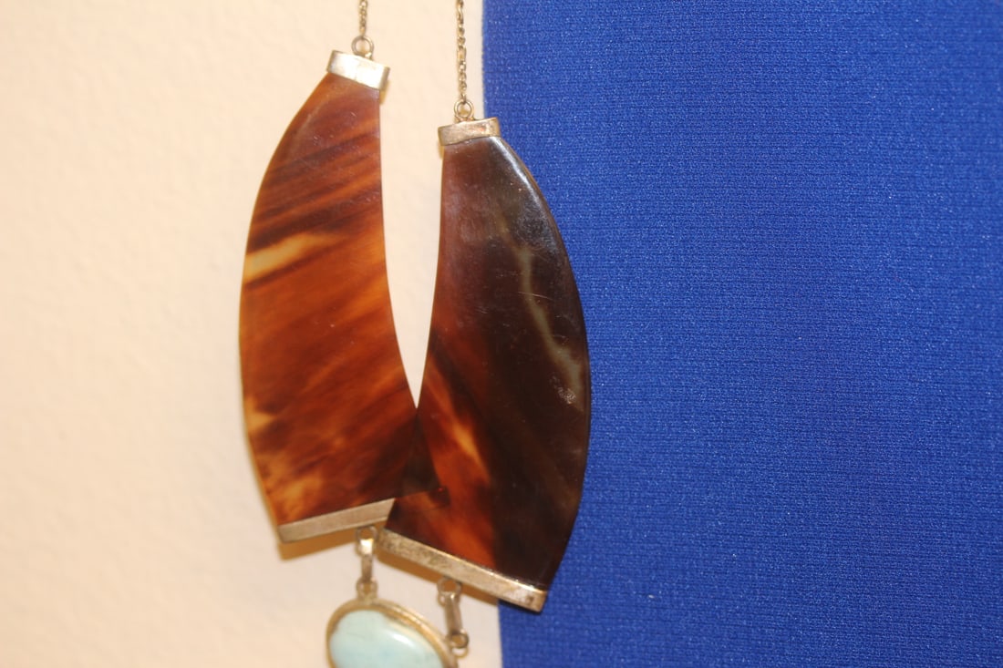 Sterling and Lucite Necklace - 3