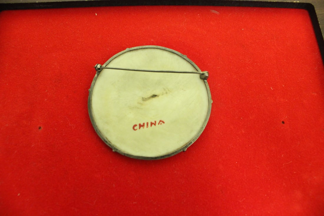 A Sterling and Carved Bone Brooch - 3
