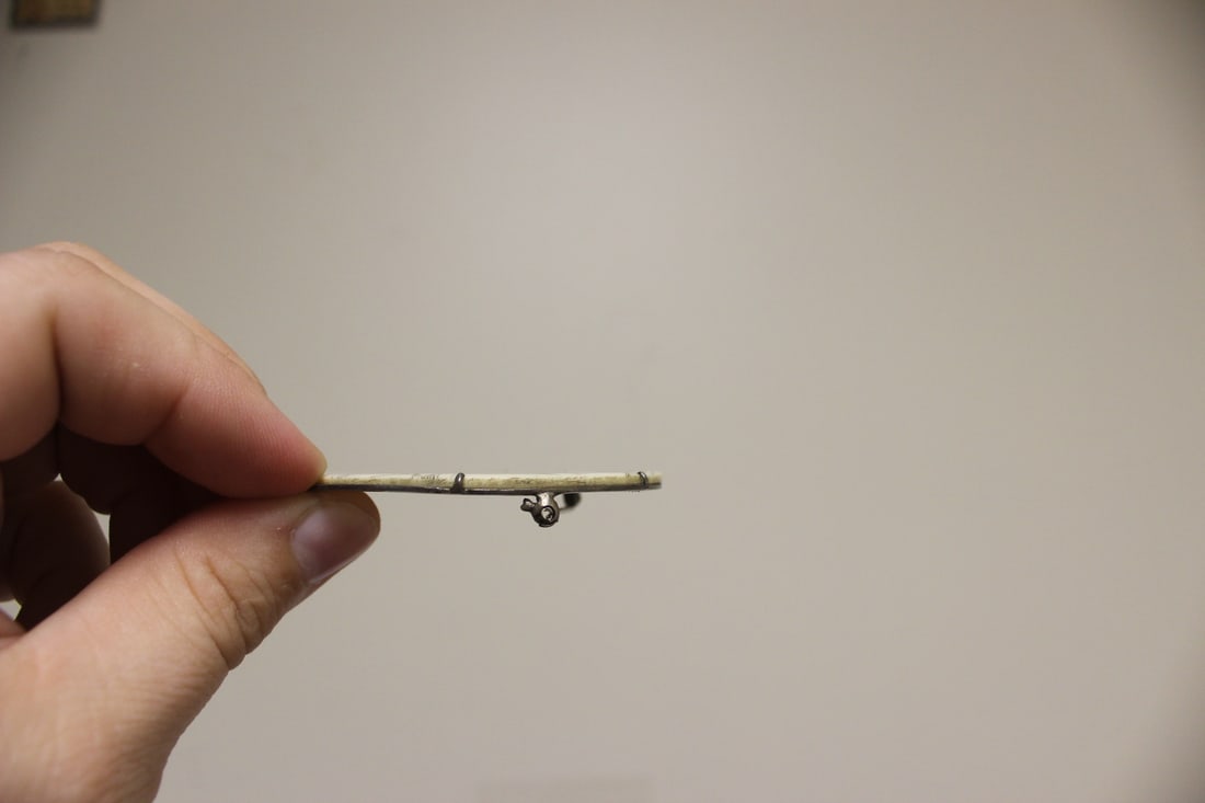 A Sterling and Carved Bone Brooch - 4