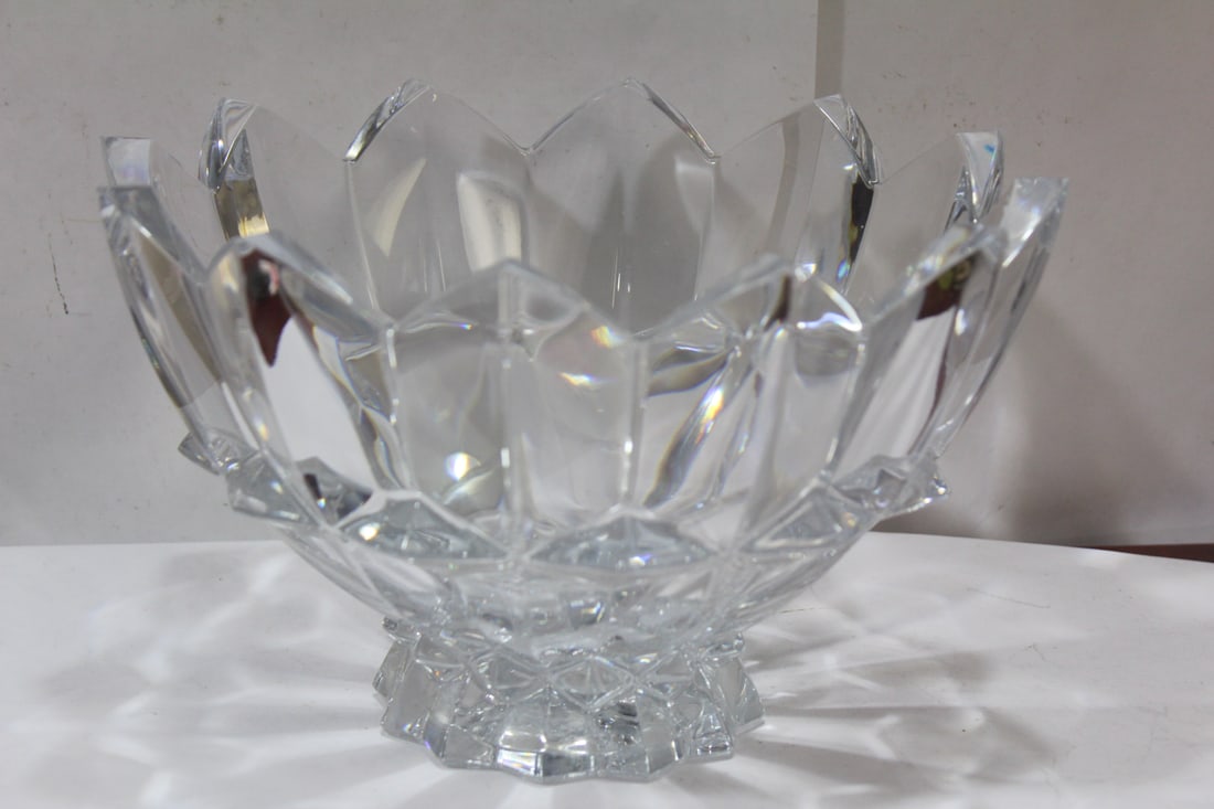 A Large Cut Glass Center Bowl - 2