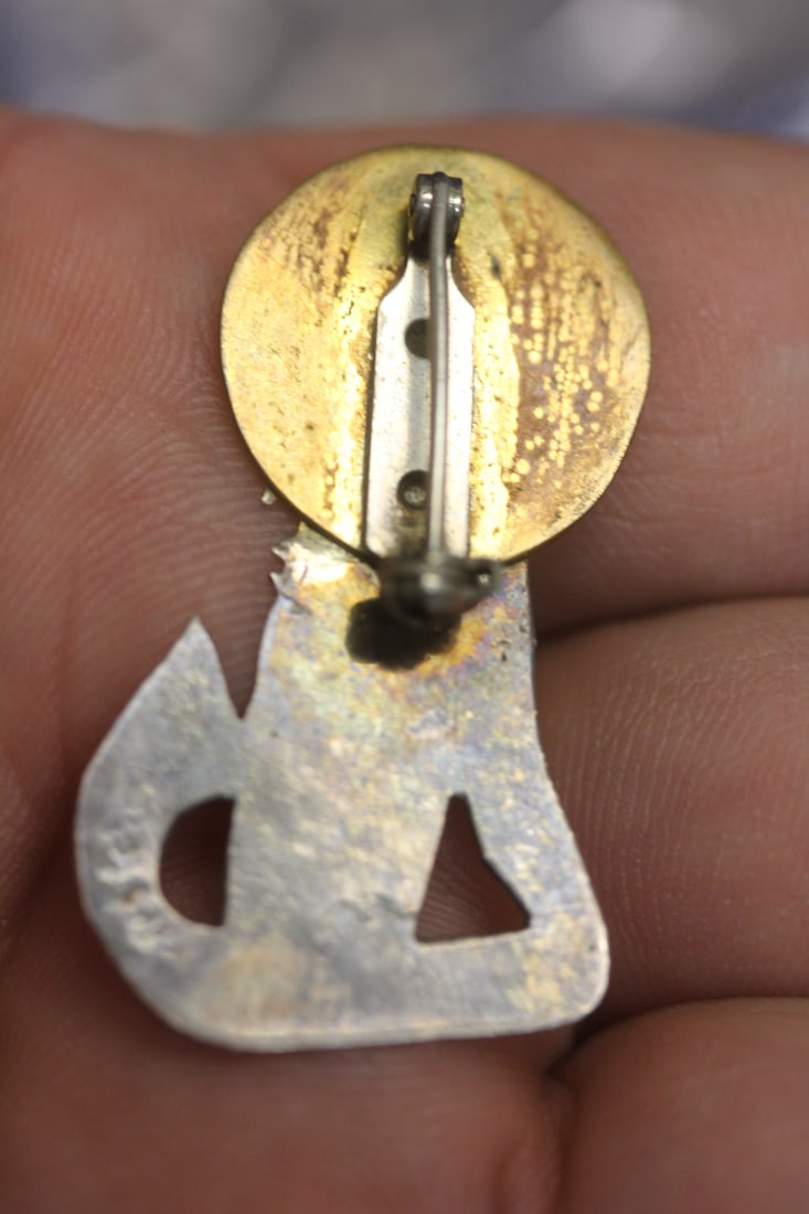 A Sterling and Copper Brooch - 2