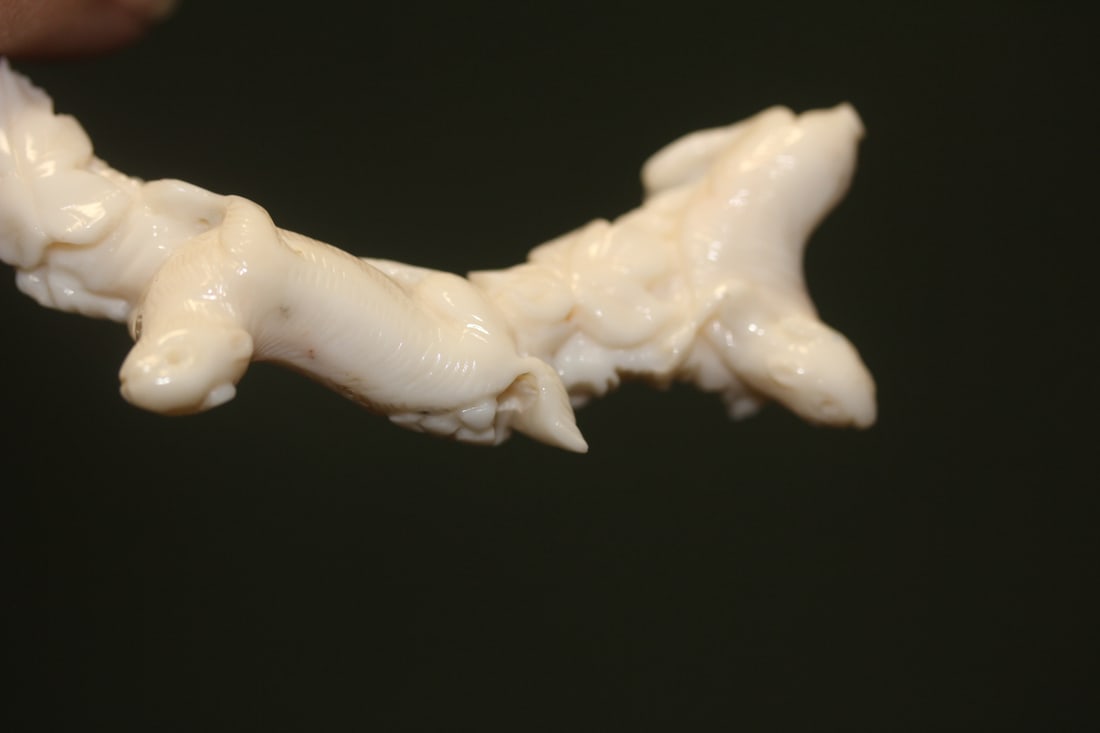 Chinese Carved Coral on Stand - 4
