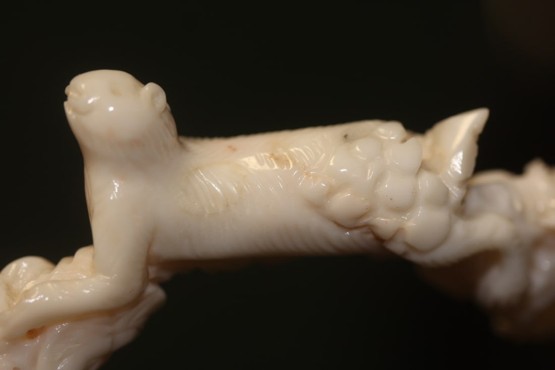 Chinese Carved Coral on Stand - 9