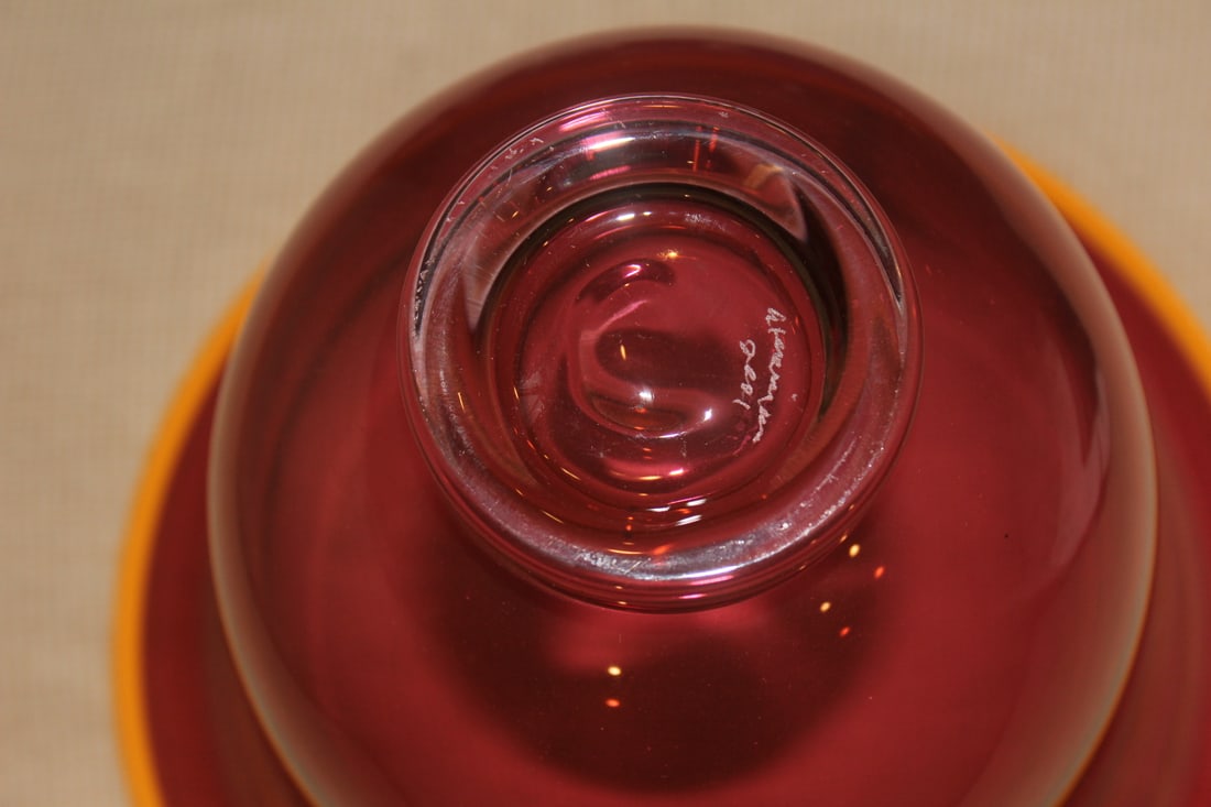 Signed Art Glass Bowl - 3