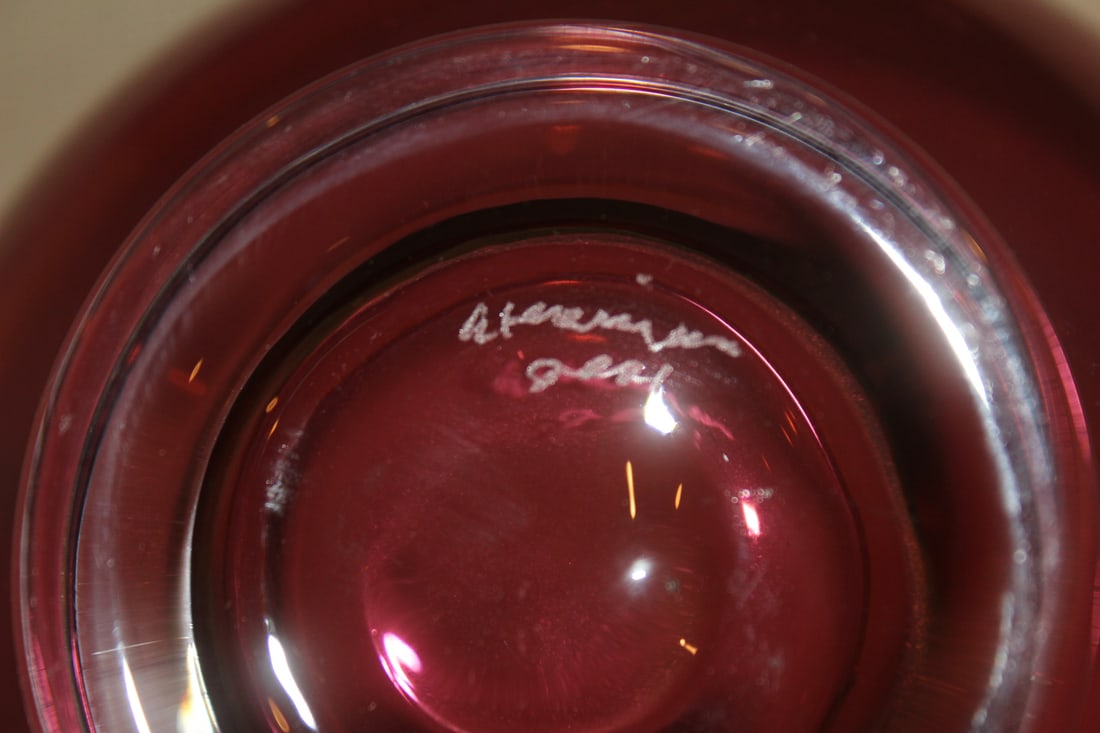Signed Art Glass Bowl - 4
