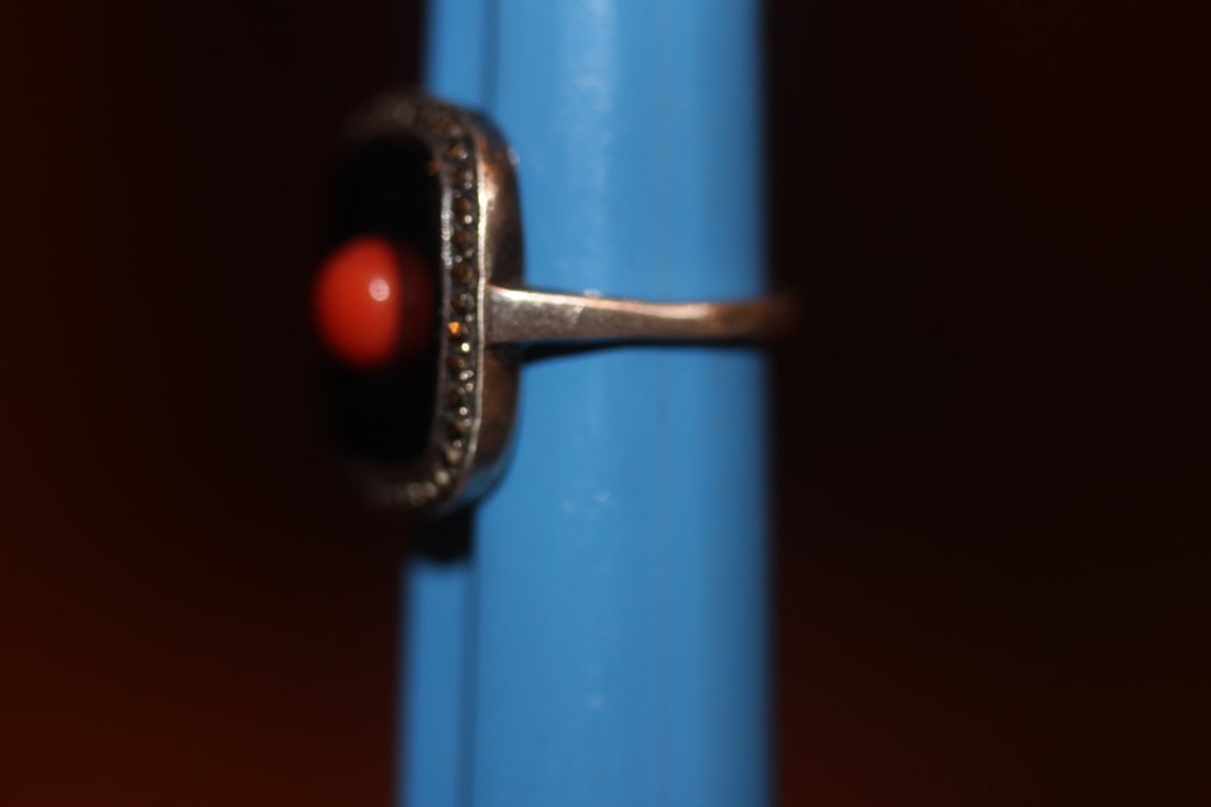 Sterling and Onyx Ring - 2