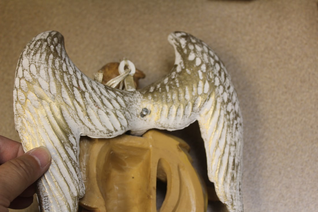 Resin Angel Wall Hanger Music Statue - 7