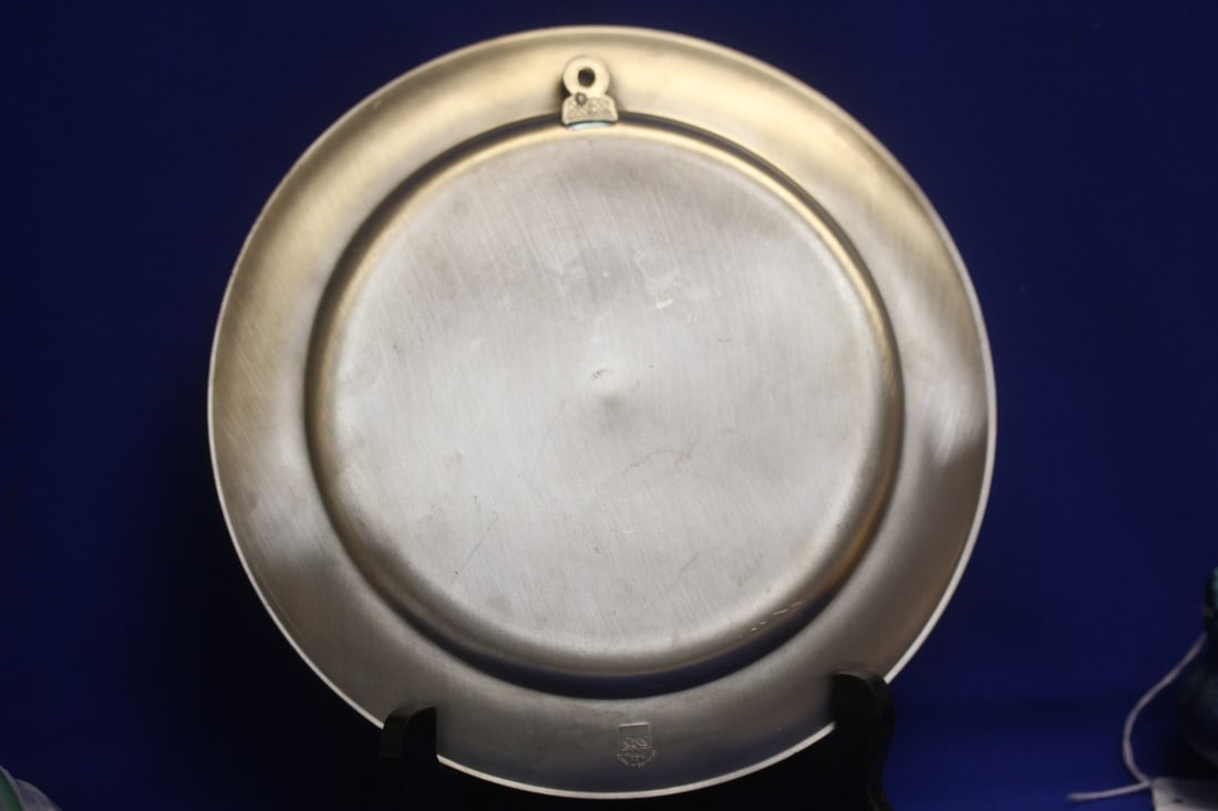 Germany Well Carved Pewter Plate - 5