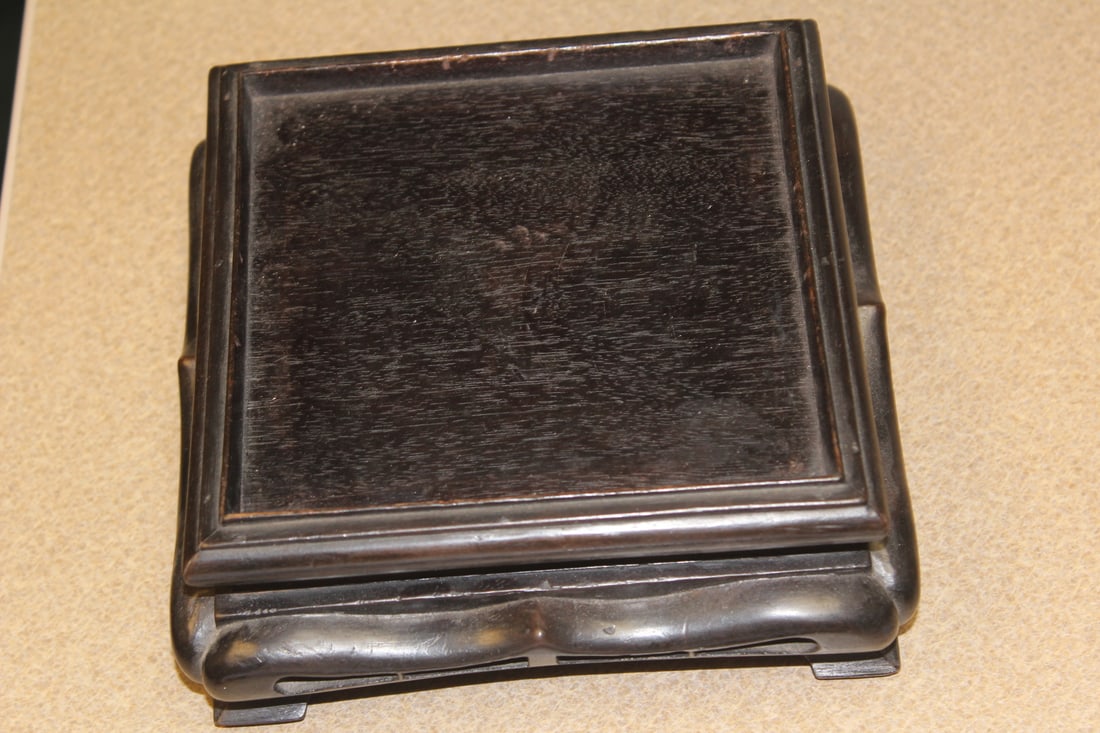 Heavy Carved Wood Stand - 2