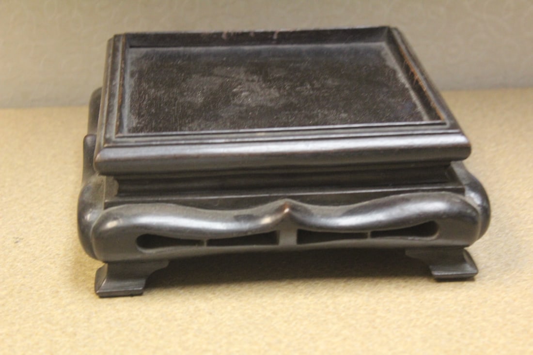 Heavy Carved Wood Stand - 3