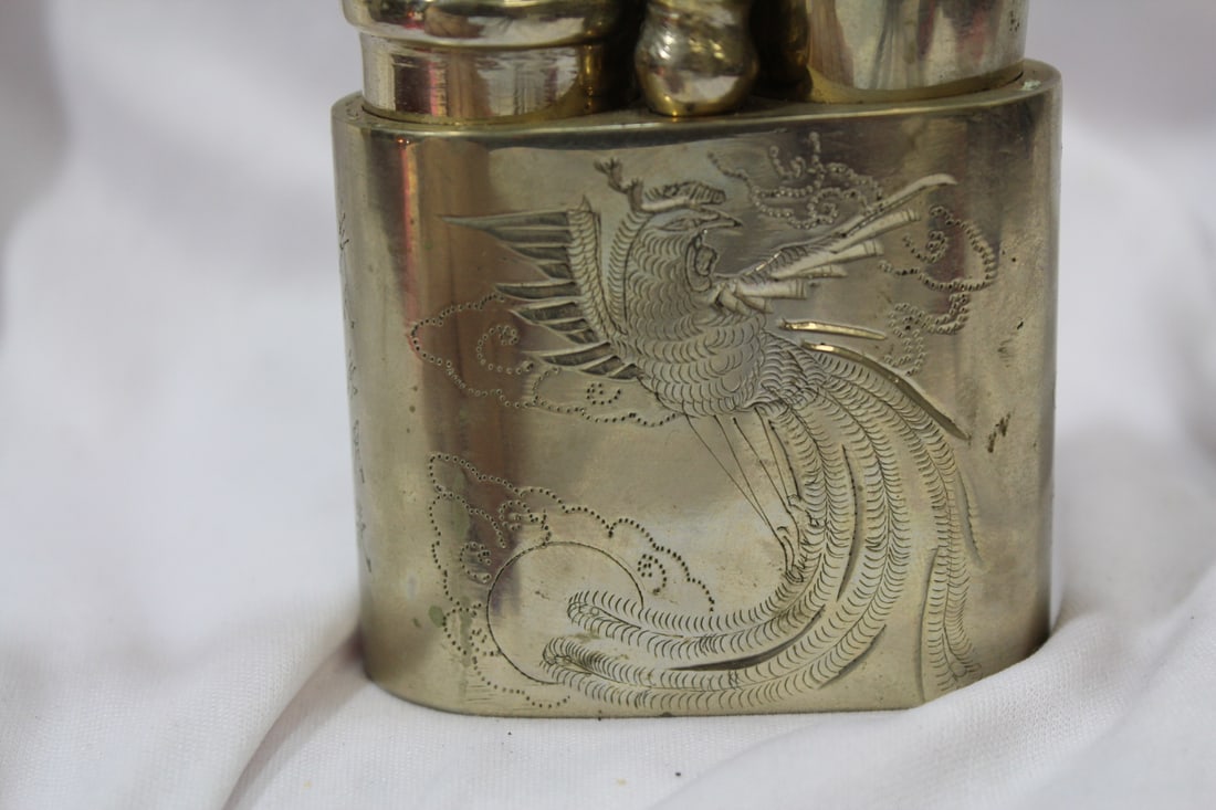 A Chinese Silverplated Waterpipe - 2