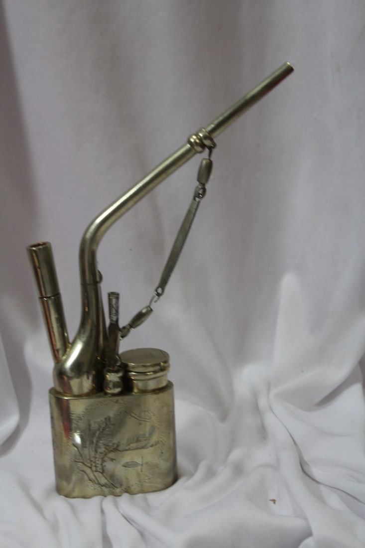 A Chinese Silverplated Waterpipe - 4