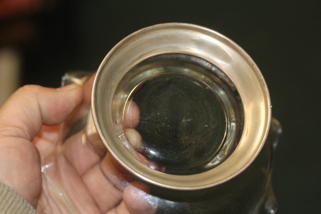 Wallace Sterling Rim Glass Bowl - 3
