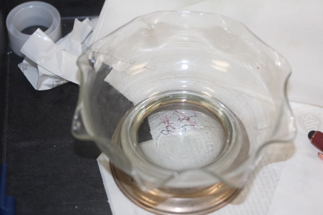 Wallace Sterling Rim Glass Bowl - 5
