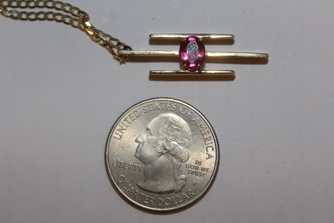 14 Karat Gold Pendant on a 10 Karat Gold Chain - 3