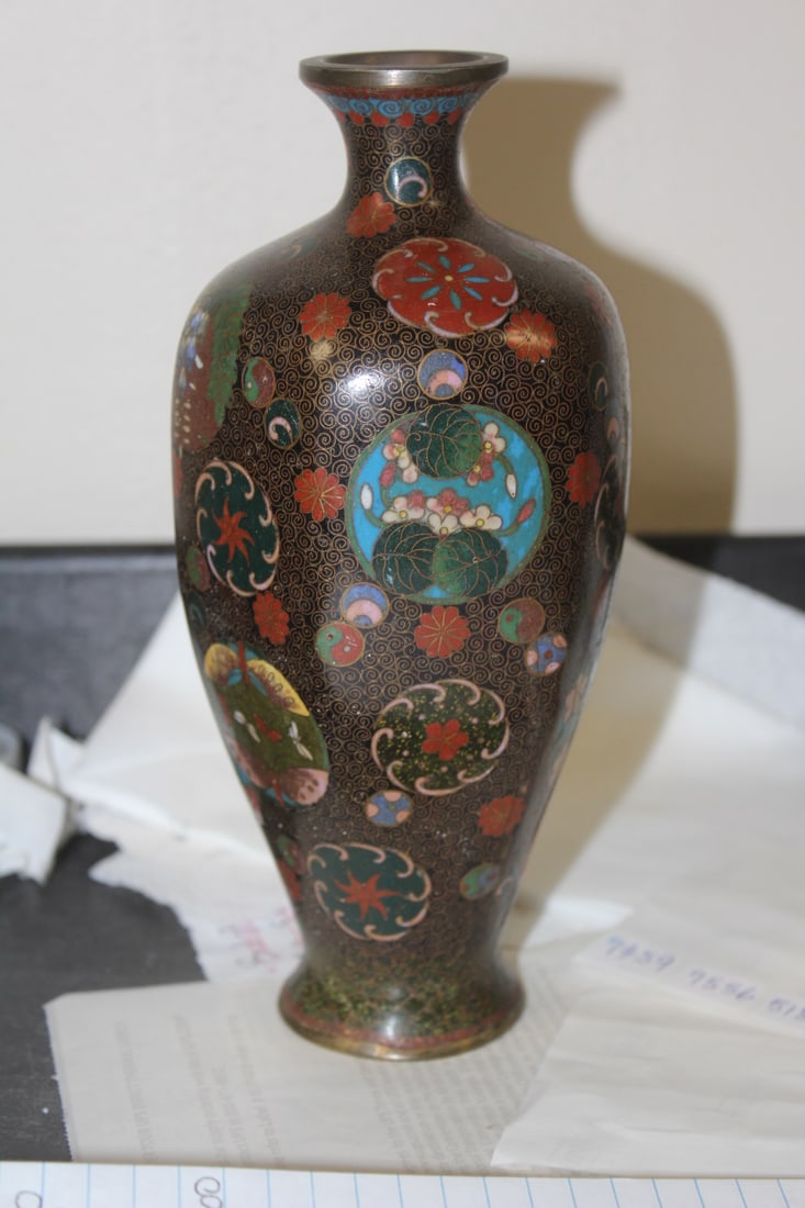 Antique Japanese Cloisonne Vase - 2