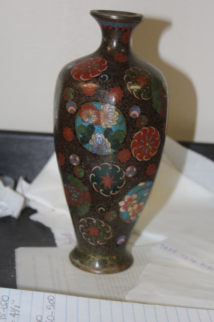 Antique Japanese Cloisonne Vase - 4