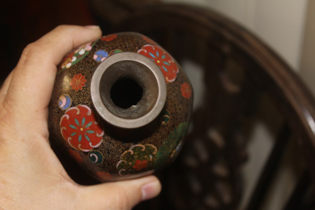 Antique Japanese Cloisonne Vase - 5