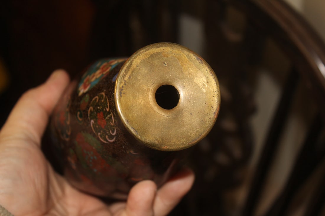 Antique Japanese Cloisonne Vase - 6