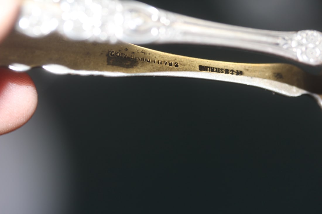 Sterling Silver Victorian Sugar Tong - 4