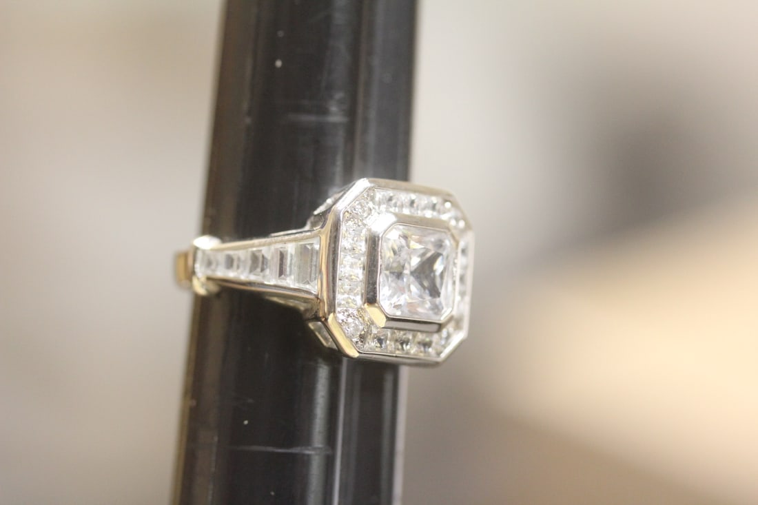 Sterling and Cz Ring - 7