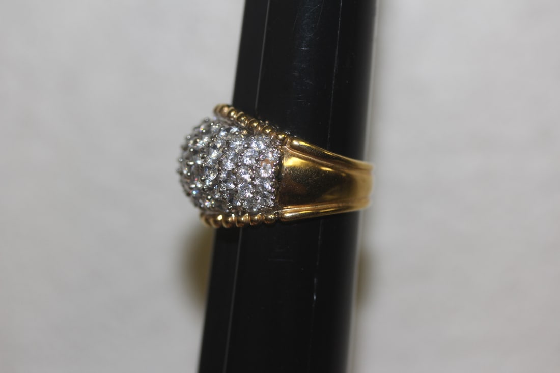 Gold Plated On Sterling Quartz Ring - 2