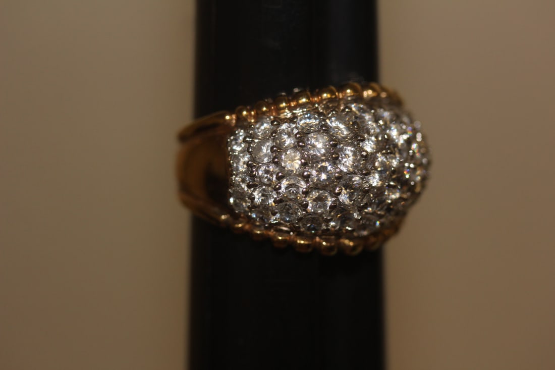 Gold Plated On Sterling Quartz Ring - 5