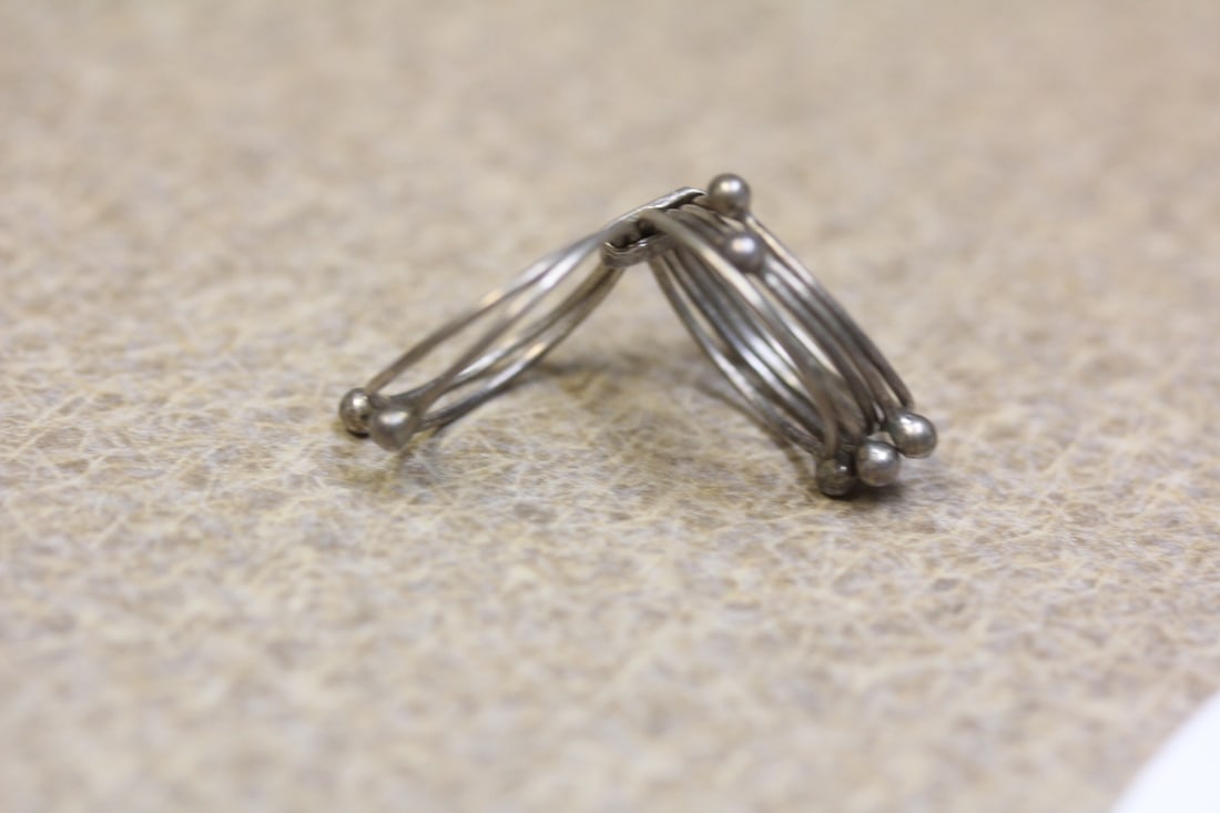 Vintage Sterling Puzzle? Ring - 6