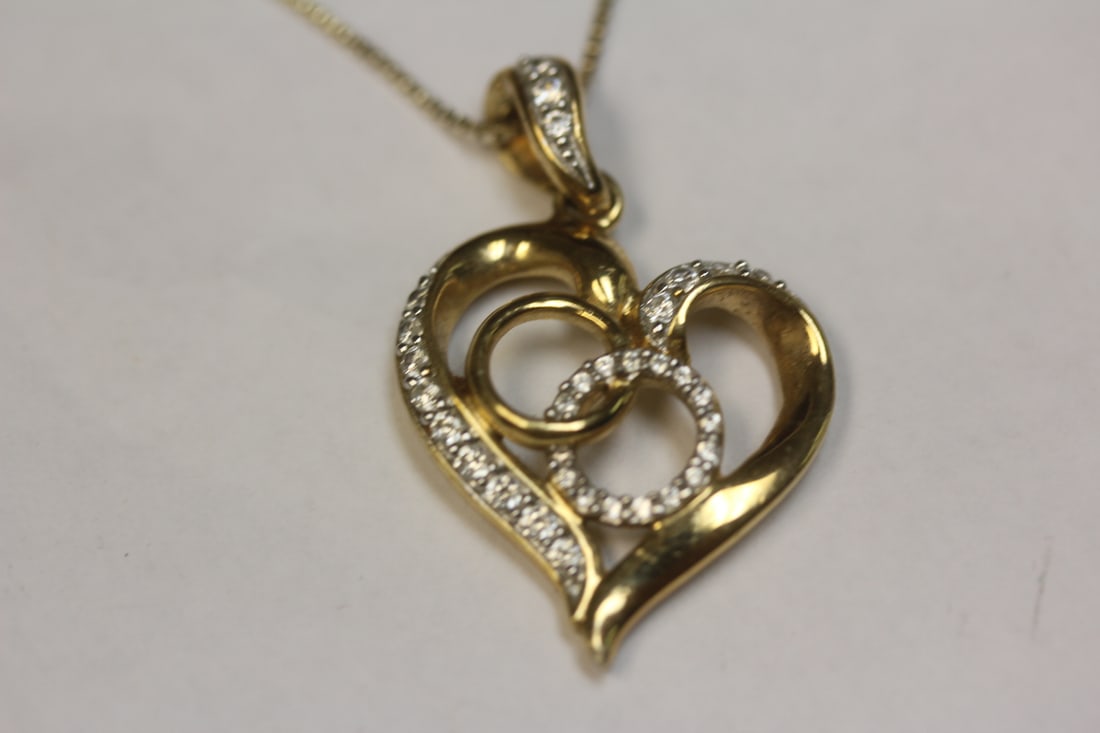 Sterling Heart Pendant and Chain Necklace - 2