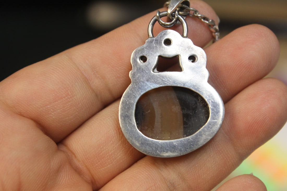Sterling Pendant with Stone - 3
