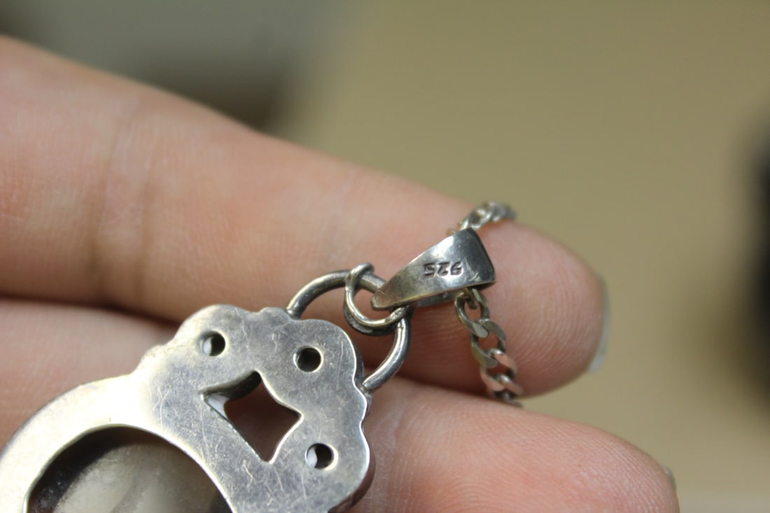 Sterling Pendant with Stone - 4