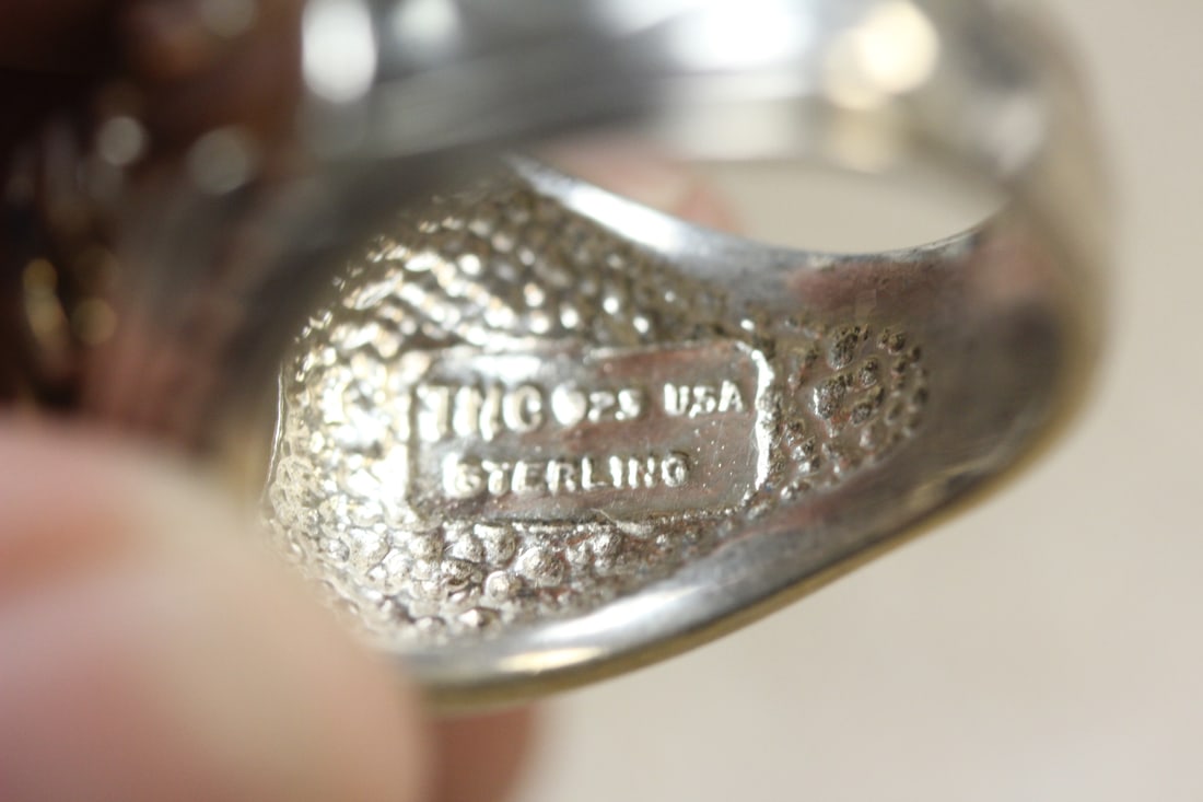 Marked TNC 925 Sterling Men's Ring - 7