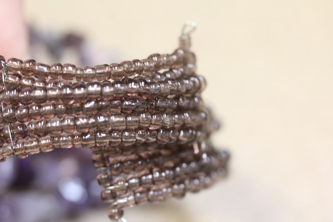 Vintage Amber Chip Bead Bracelet - 3