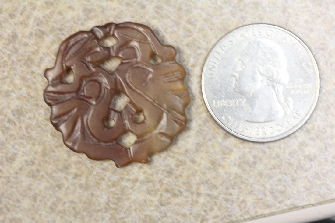 Carnelian Jade Carved Pendant - 4