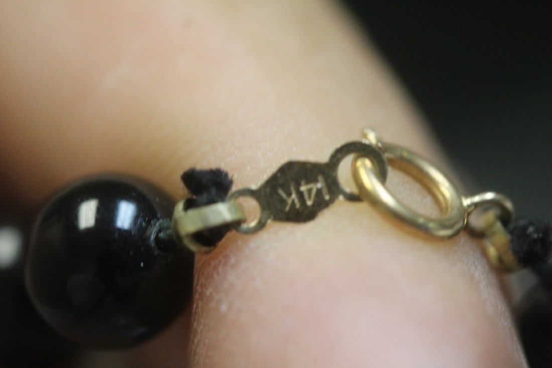 Onyx and Gold Necklace - 5
