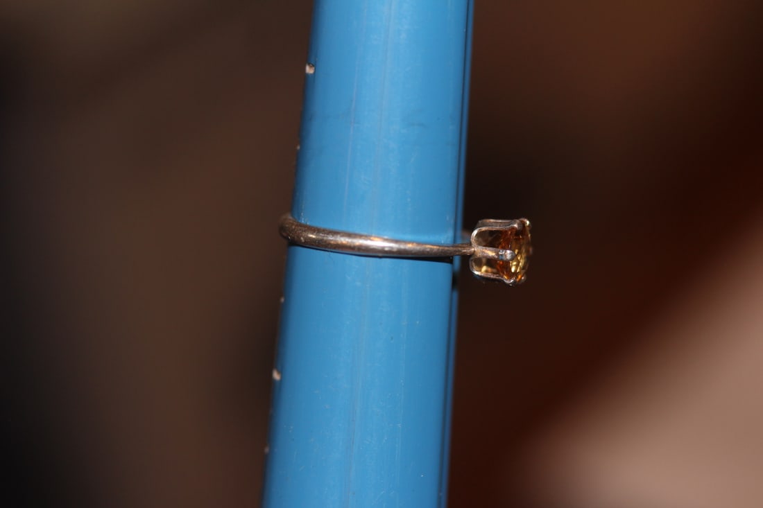 Amber Stone and Sterling Ring - 2