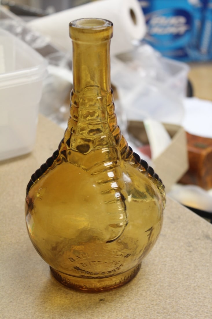 Chicken Foot Amber Spirit Bottle - 2