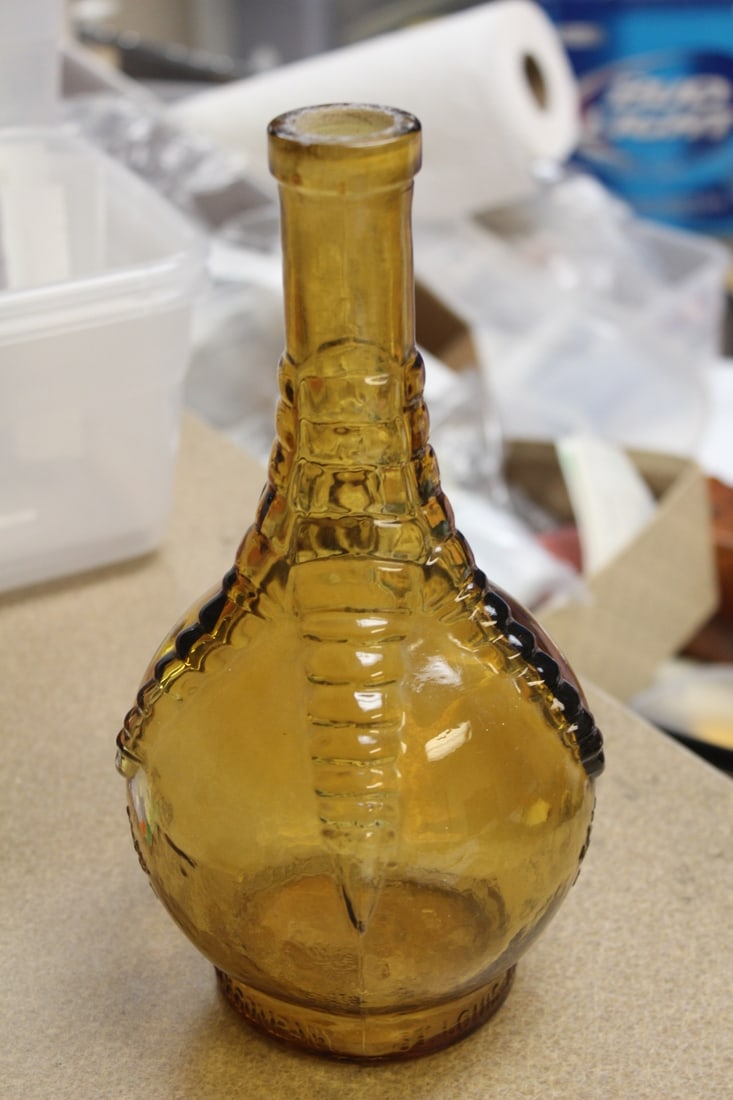 Chicken Foot Amber Spirit Bottle - 3