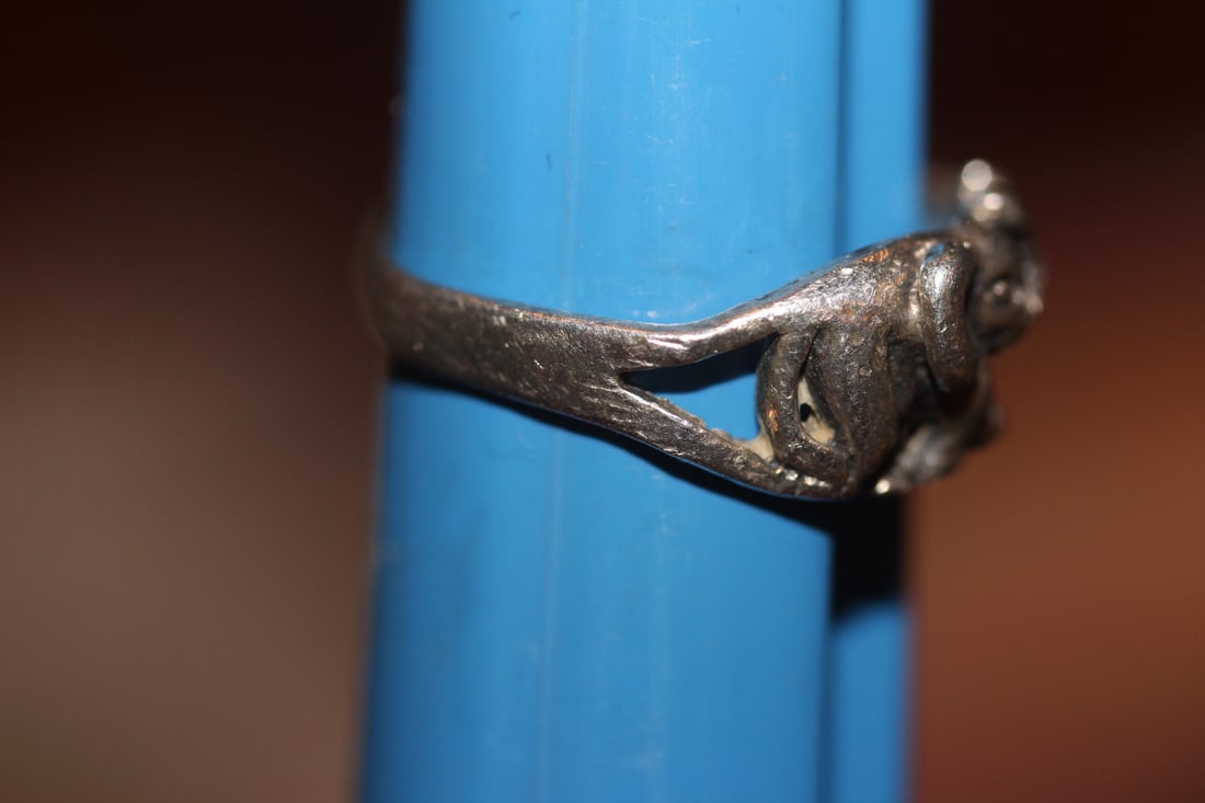 Elephant Motief Sterling Ring - 4