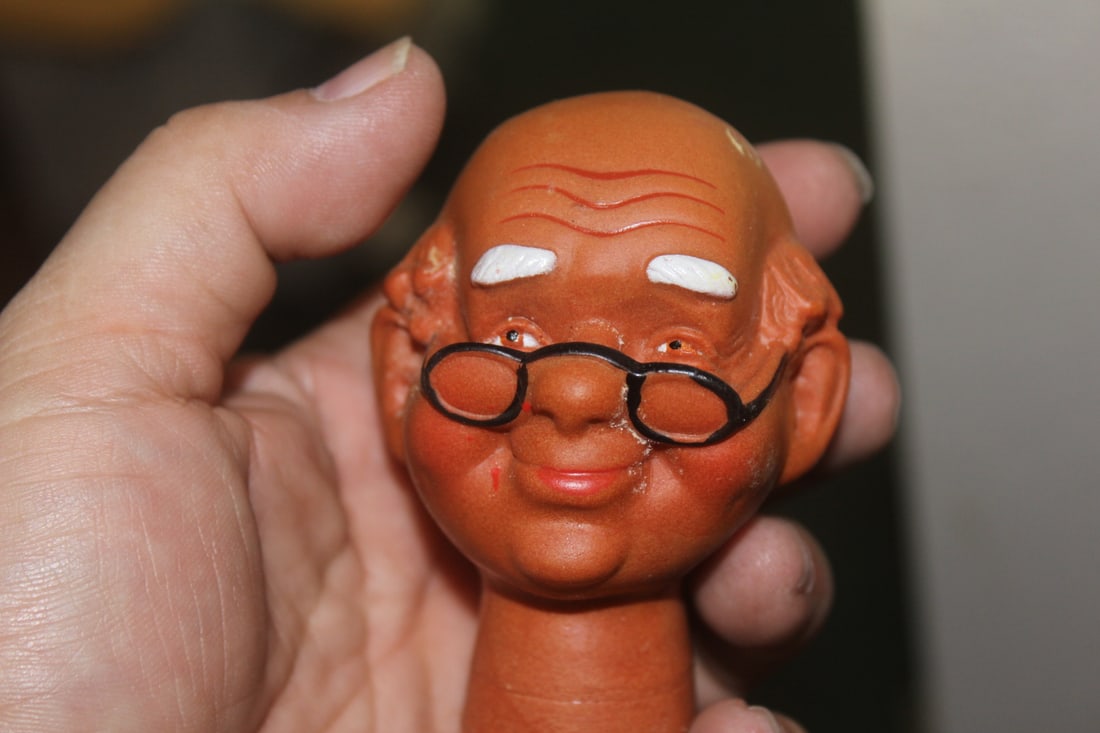 Grandpa Vinyl Doll Head - 3
