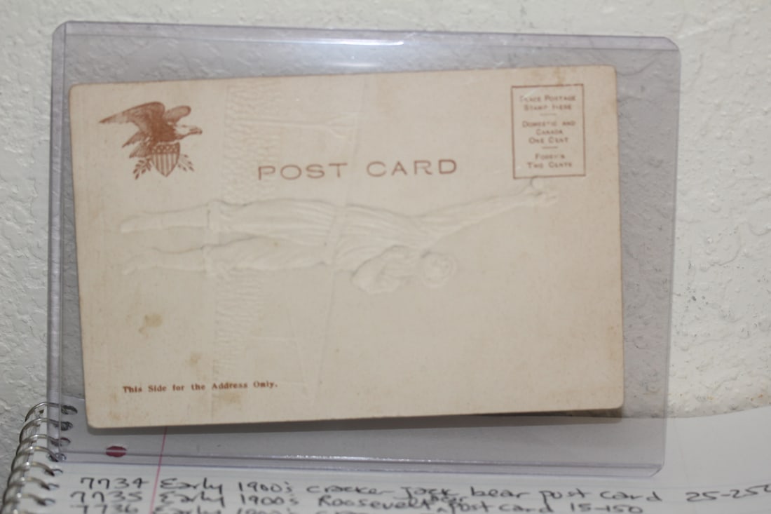 Rare Baseball Player Embossed Postcard - 2